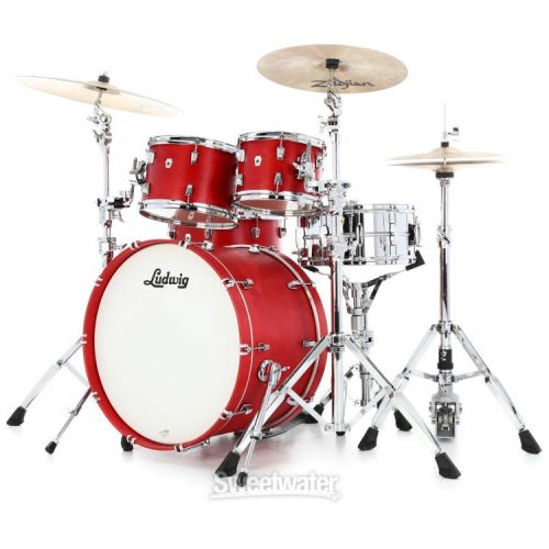  Ludwig NeuSonic 4-piece Shell Pack - Satin Diablo Red