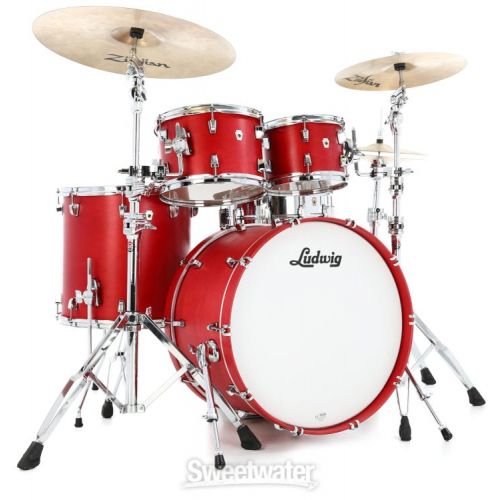  Ludwig NeuSonic 4-piece Shell Pack - Satin Diablo Red