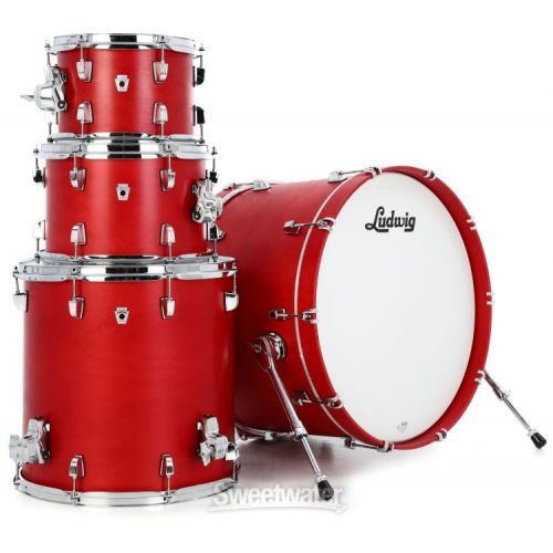  Ludwig NeuSonic 4-piece Shell Pack - Satin Diablo Red