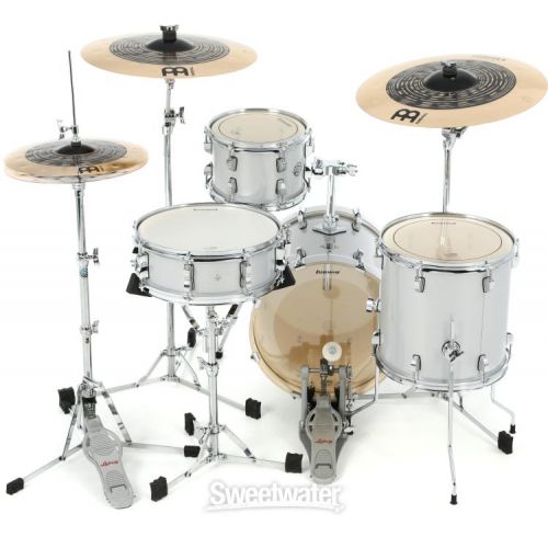  Ludwig Breakbeats 2022 By Questlove 4-piece Shell Pack with Snare Drum - Silver Sparkle