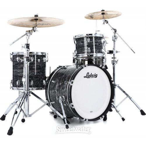  Ludwig Classic Oak Downbeat 20 3-piece Shell Pack - Vintage Black Oyster