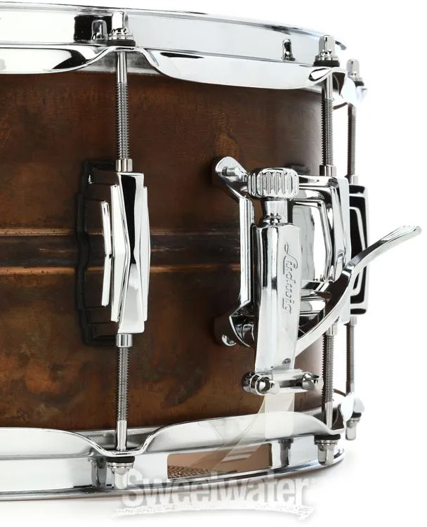  Ludwig Copper Phonic 6.5 x 14-inch Snare Drum - Raw Patina