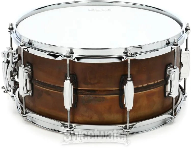  Ludwig Copper Phonic 6.5 x 14-inch Snare Drum - Raw Patina