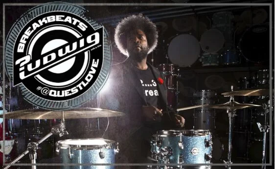  Ludwig Breakbeats 2022 By Questlove 4-piece Shell Pack with Snare Drum - Black Sparkle Demo