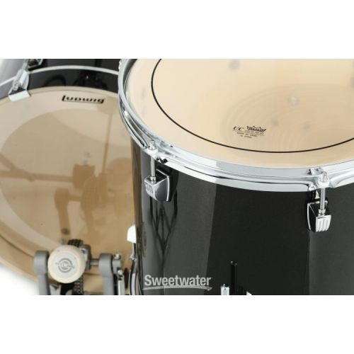  Ludwig Breakbeats 2022 By Questlove 4-piece Shell Pack with Snare Drum - Black Sparkle Demo