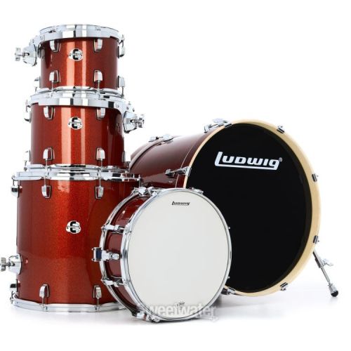  Ludwig Element Evolution 5-piece Complete Drum Set with Zildjian Cymbals - Copper