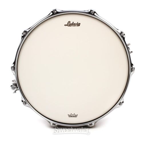  Ludwig Classic Maple Snare Drum - 5 x 14-inch - Vintage White Marine