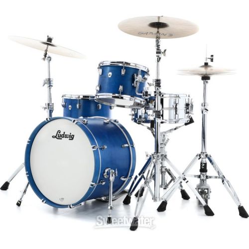  Ludwig NeuSonic 3-piece Shell Pack - Satin Royal Blue