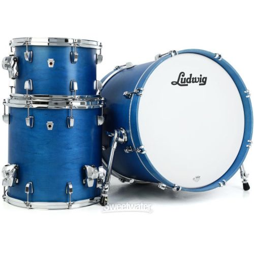  Ludwig NeuSonic 3-piece Shell Pack - Satin Royal Blue