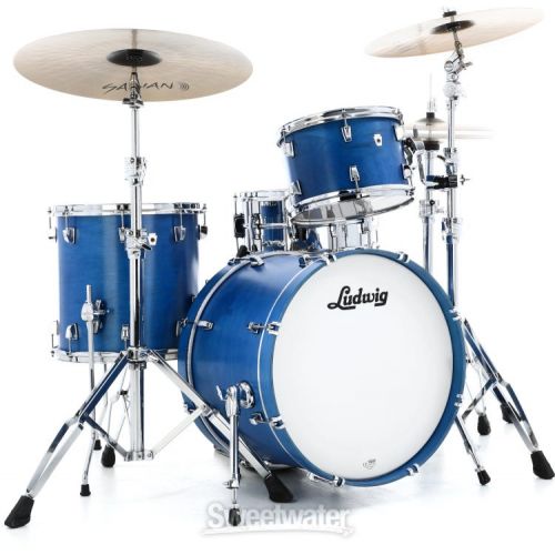  Ludwig NeuSonic 3-piece Shell Pack - Satin Royal Blue