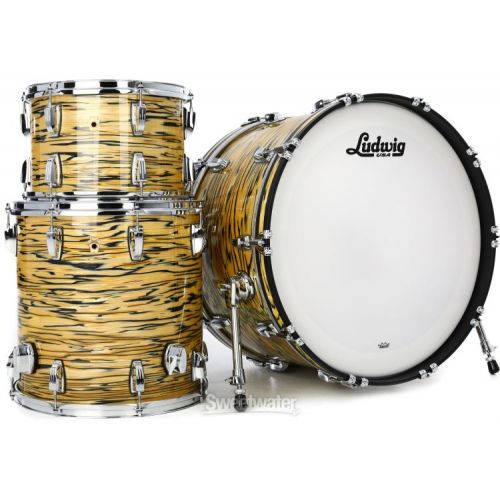  Ludwig Legacy Mahogany Pro Beat Shell Pack - Lemon Oyster