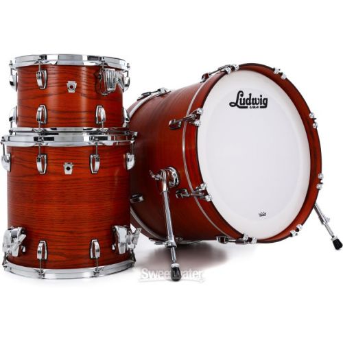  Ludwig Classic Oak Downbeat 20 3-piece Shell Pack - Tennessee Whiskey