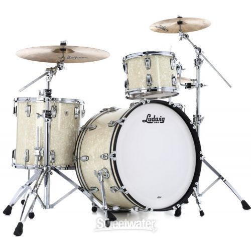  Ludwig Classic Oak Pro Beat 24 3-piece Shell Pack - Vintage Marine Pearl