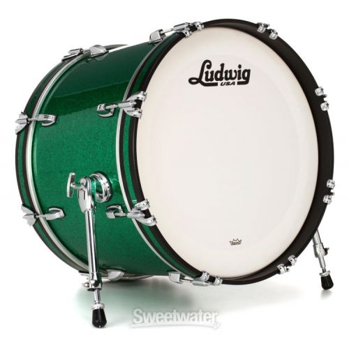  Ludwig Classic Maple Downbeat 3-piece Shell Pack - Green Sparkle