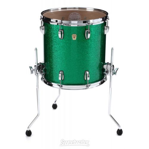  Ludwig Classic Maple Floor Tom - 14 x 14 inch - Green Sparkle