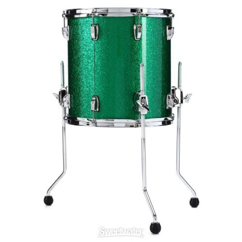  Ludwig Classic Maple Floor Tom - 14 x 14 inch - Green Sparkle