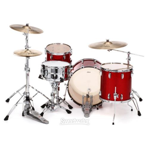  Ludwig Classic Maple Fab 3-piece Shell Pack - Red Sparkle