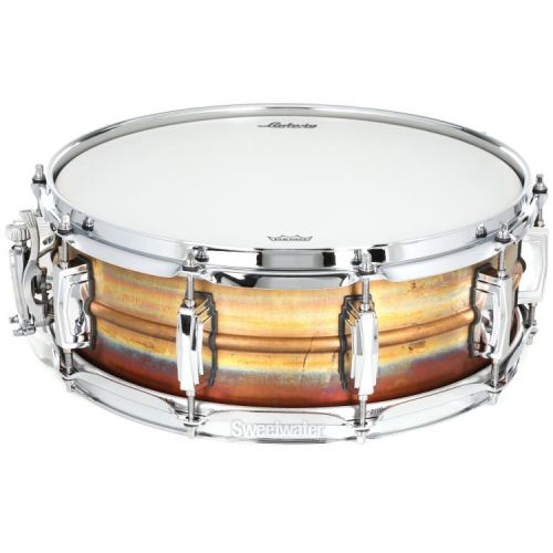  Ludwig Raw Bronze Snare Drum with Imperial Lugs - 5 x 14-inch - Raw Patina