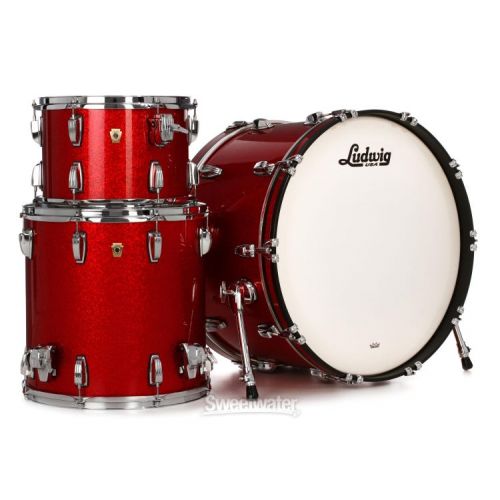  Ludwig Classic Maple Pro Beat 3-piece Shell Pack - Red Sparkle