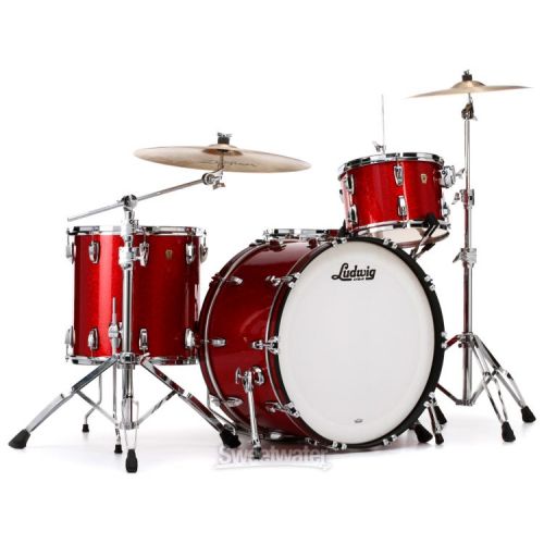  Ludwig Classic Maple Pro Beat 3-piece Shell Pack - Red Sparkle