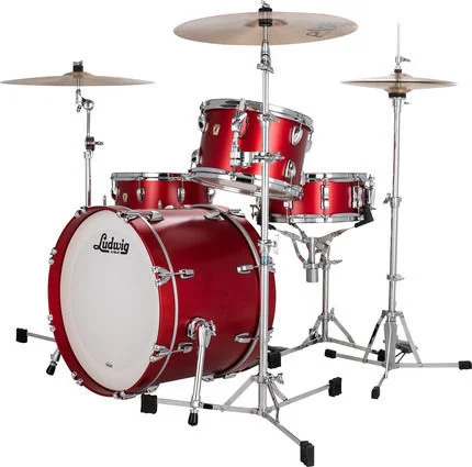  Ludwig Classic Maple Downbeat 3-piece Shell Pack - Diablo Red