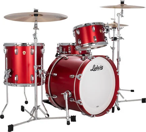  Ludwig Classic Maple Downbeat 3-piece Shell Pack - Diablo Red