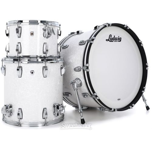  Ludwig Classic Oak Pro Beat 24 3-piece Shell Pack - White Marine Pearl