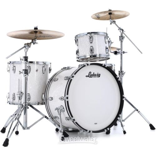  Ludwig Classic Oak Pro Beat 24 3-piece Shell Pack - White Marine Pearl