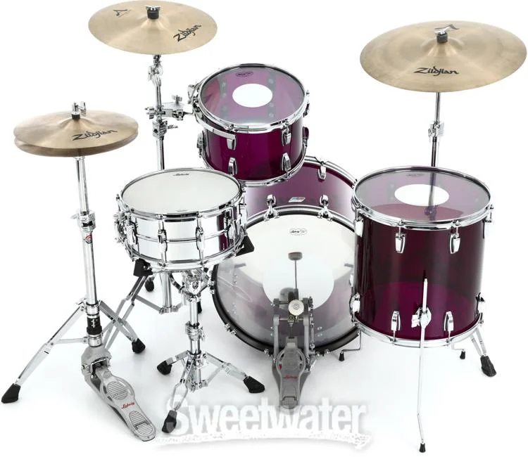  Ludwig Vistalite Fab 3-piece Shell Pack - Purple