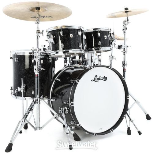  Ludwig NeuSonic 4-piece Shell Pack - Ebony Pearl