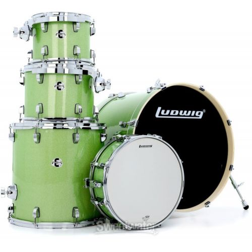  Ludwig Element Evolution 5-piece Drum Set with Zildjian Cymbals - Mint Sparkle