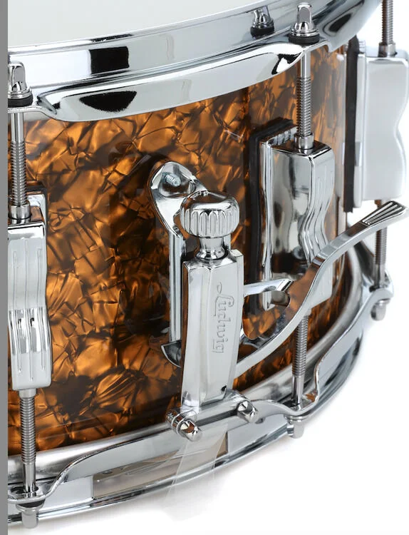  Ludwig NeuSonic Snare Drum - 6.5 inch x 14 inch, Butterscotch Pearl