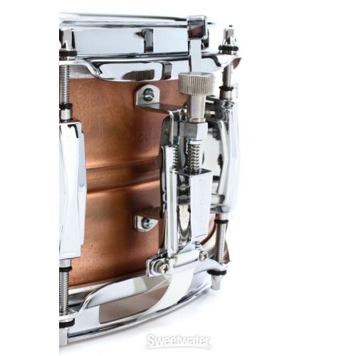  Ludwig Copper Phonic 5 x 14-inch Snare Drum- Raw Patina