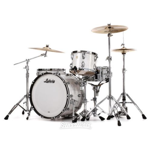  Ludwig Classic Maple Fab 3-piece Shell Pack - White Marine Pearl