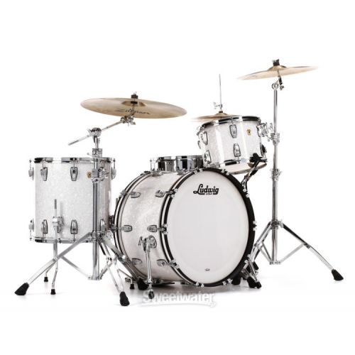  Ludwig Classic Maple Fab 3-piece Shell Pack - White Marine Pearl