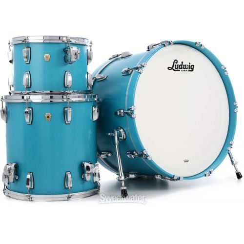  Ludwig Classic Maple Pro Beat 3-piece Shell Pack - Heritage Blue