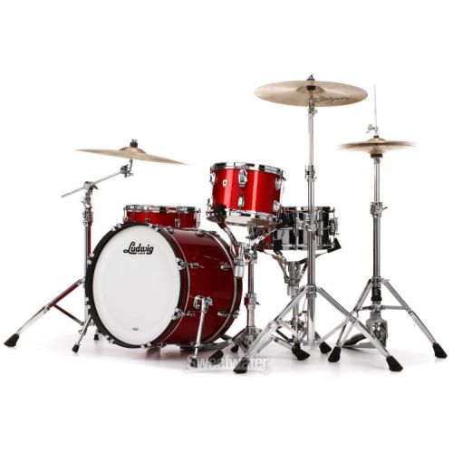  Ludwig Classic Maple Downbeat 3-piece Shell Pack - Red Sparkle