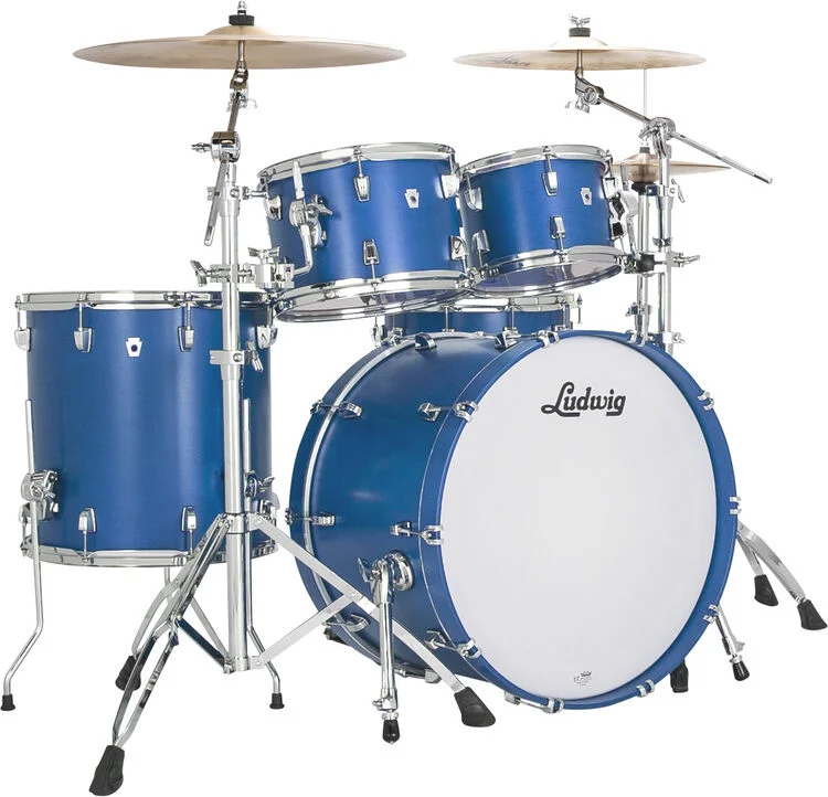  Ludwig NeuSonic 4-piece Shell Pack - Satin Royal Blue