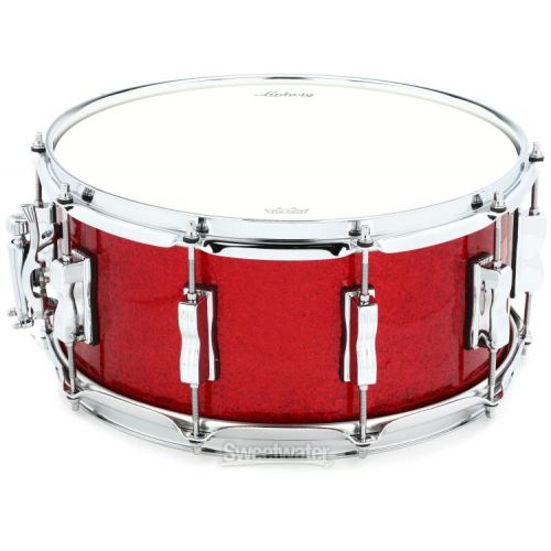  Ludwig Classic Maple 6.5 x 14-inch Snare Drum - Red Sparkle Demo
