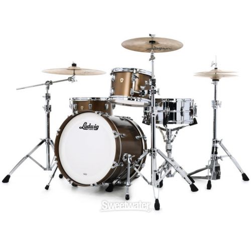  Ludwig Classic Maple Downbeat 3-piece Shell Pack - Vintage Bronze Mist