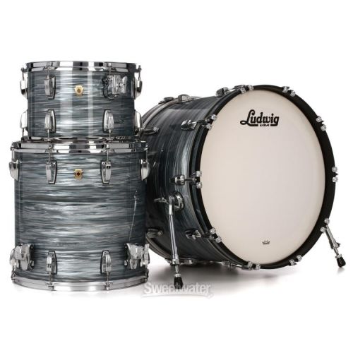  Ludwig Classic Maple Fab 3-piece Shell Pack - Vintage Blue Oyster