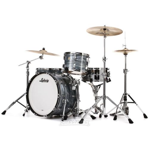  Ludwig Classic Maple Fab 3-piece Shell Pack - Vintage Blue Oyster
