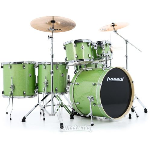  Ludwig Element Evolution 6-piece Drum Set - Mint Sparkle