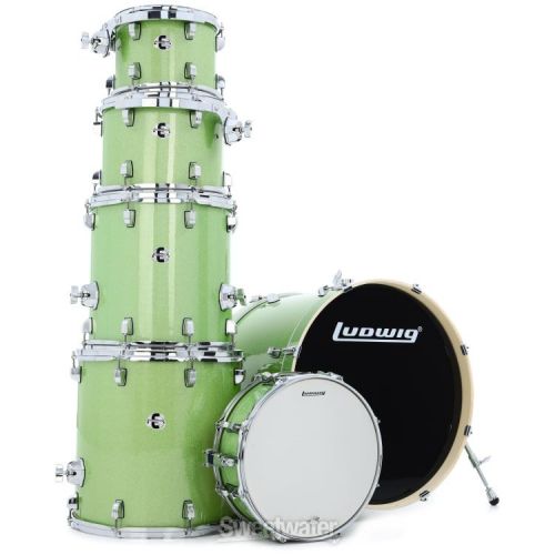  Ludwig Element Evolution 6-piece Drum Set - Mint Sparkle