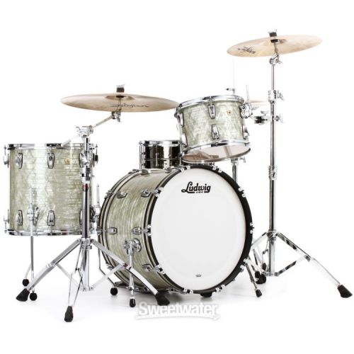  Ludwig Classic Maple Fab 3-piece Shell Pack - Classic Olive Pearl