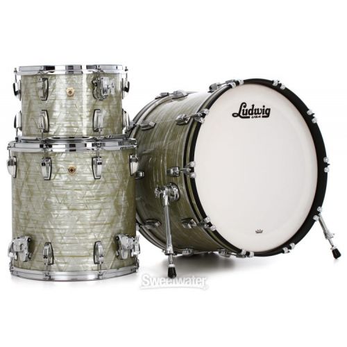  Ludwig Classic Maple Fab 3-piece Shell Pack - Classic Olive Pearl