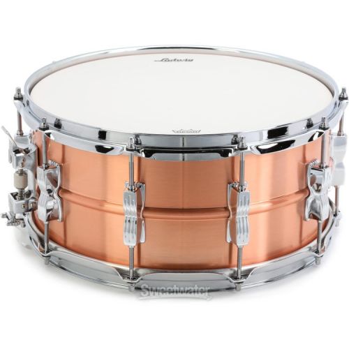  Ludwig Acro Copper Snare Drum - 6.5 x 14 inch - Brushed