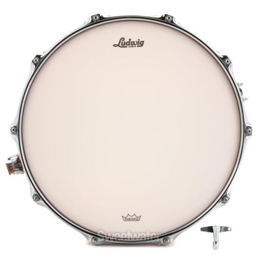  Ludwig Acro Copper Snare Drum - 6.5 x 14 inch - Brushed