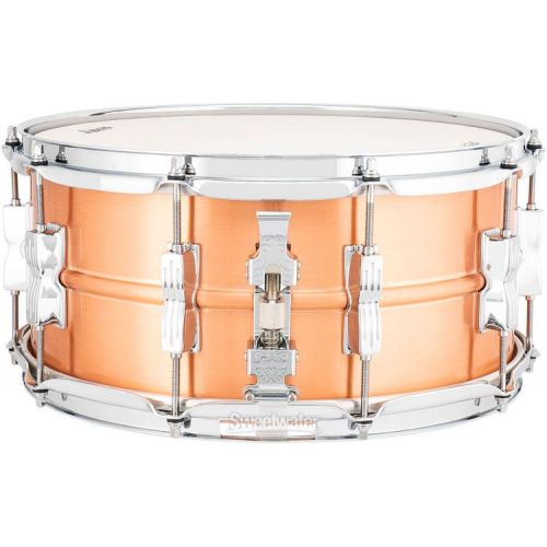  Ludwig Acro Copper Snare Drum - 6.5 x 14 inch - Brushed