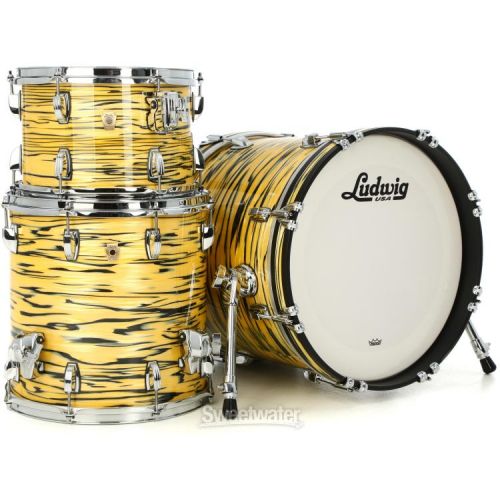  Ludwig Classic Maple Jazzette 3-piece Shell Pack - Lemon Oyster